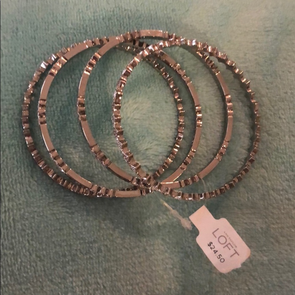 Ann Taylor Loft silver stacking brackets